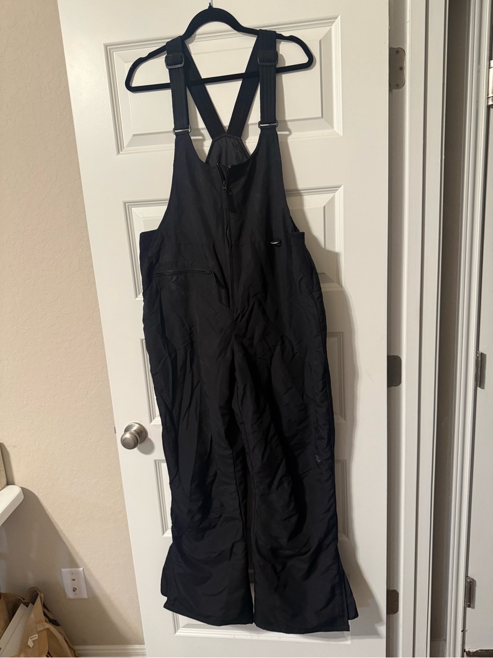 Women's Black Insulated Ski Suit Overalls